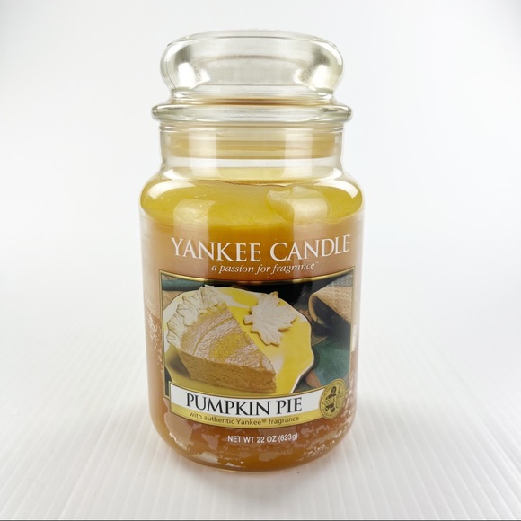 Yankee Candle Pumpkin Pie Scented 22 Oz Large Jar Container